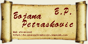 Bojana Petrašković vizit kartica